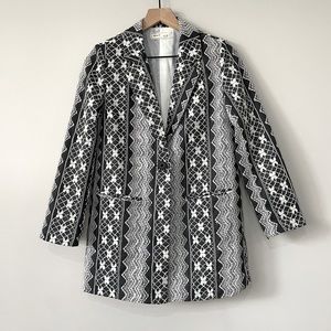 Knit & Co embroidered abstract floral blazer